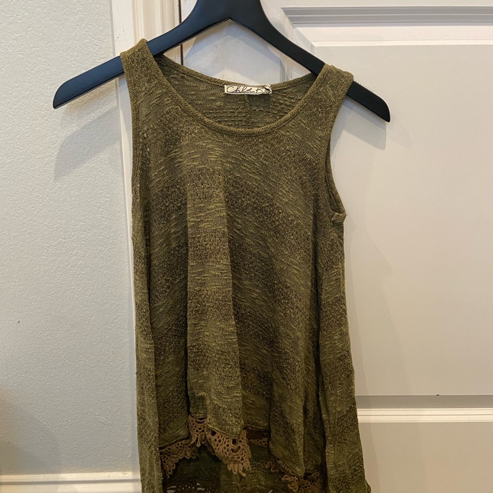 Nordstrom Olive Green Knit Tank